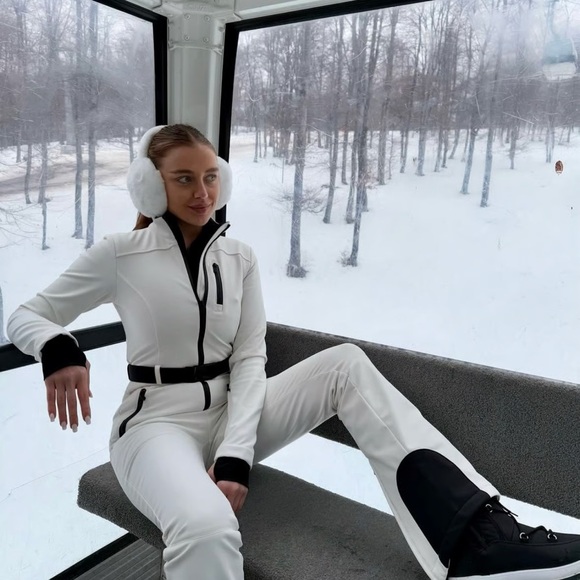 Zara White and Black Winter Jumpsuit - Picture 5 of 5